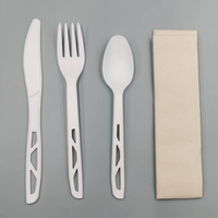 Fourchette CPLA 6,5 pouces jetable biodégradable, manche creux diamanté classique pour salades, pâtes et plats à emporter