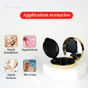 Sang Trọng Nhựa Bao Bì Mỹ Phẩm Tùy Chỉnh Màu Sắc Nền Tảng Tròn Có Thể Tái Chế Đệm Không Khí Trường Hợp - Product Image 3