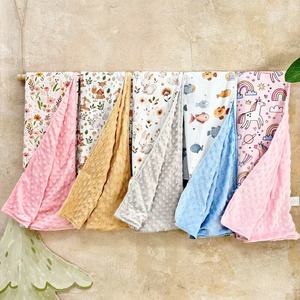 <span class=keywords><strong>Couverture</strong></span> douce double face pour bébé, tissu <span class=keywords><strong>Minky</strong></span> à pois d'un côté et coton de l'autre, <span class=keywords><strong>couverture</strong></span> légère non rembourrée pour tout-petit - Product Image 1