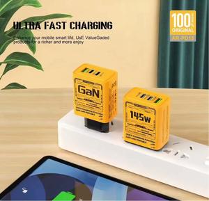 145w फास्ट चार्जर <span class=keywords><strong>3</strong></span> पोर्ट टाइप-सी यूएसबी फास्ट चार्जिंग 145w मोबाइल फोन चार्जर eu/uk प्लग USB-C दीवार पावर एडाप्टर - Product Image 3