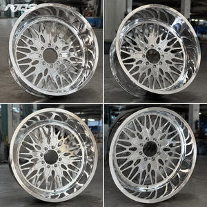 NJQS 车轮 高光抛光镀铬锻造 24 英寸深盘铝合金 24x14 4 件 - Product Image 6