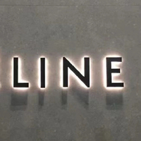 Plaques publicitaires Led d'extérieur de vente chaude enseigne de lettres rétroéclairées couleur or enseignes Led d'intérieur