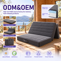 Lit pliant en mousse à mémoire de forme, gain de place, matelas pliable en trois parties pour appartement, usage invité, fournisseur en gros OEM ODM marque privée