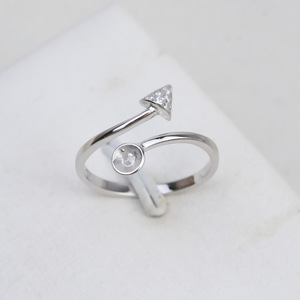 Bague ouverte en argent S925 pour femme, accessoires de bijoux romantiques à faire soi-même, bracelet vide réglable, bague de doigt en perle 07, licence - Product Image 2