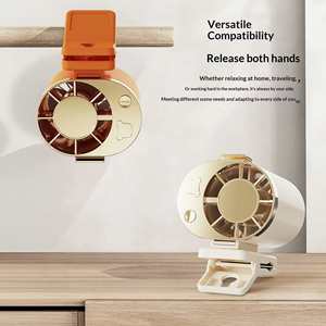 26 Nouveaux mini ventilateurs portatifs à clip parapluie en plastique, haute vitesse, recharge USB, pour bureau et taille, cadeau transfrontalier - Product Image 3