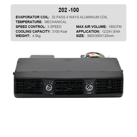 Climatiseur électrique 12V/24V 9600 BTU, capacité de refroidissement de 20 m² pour camping-car/mini-bus/camion, à installer sous le tableau de bord