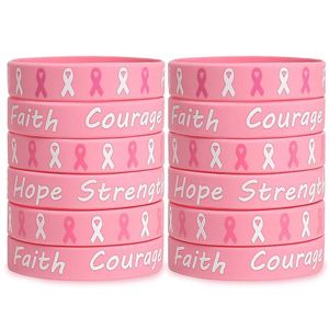 Affordable Personalized Logo <b>Pink</b> Wristbands Custom Wide Rubber Wristbands for Events - Product Image 2