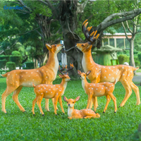 Nouvelle sculpture de cerf en résine FRP réaliste en 3D, éclairage festif LED lumineux IP66, décoration de Noël, Pâques, ODM
