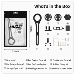 Giá đỡ máy tính xe đạp hợp kim nhôm MUQZI, giá đỡ đèn pha xe đạp đường trường, giá đỡ đồng hồ bấm giờ dành cho <span class=keywords><strong>Garmin</strong></span> Bryton Cateye - Product Image 5