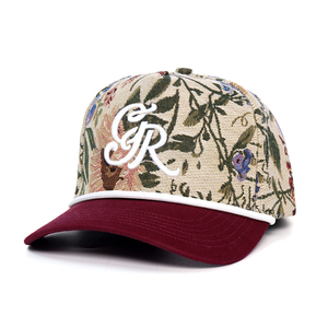 Cappello da Baseball Regolabile con Ricamo Floreale a 5 Pannelli, Berretto Jacquard con Cordino, Qualità all'Ingrosso - Product Image 1