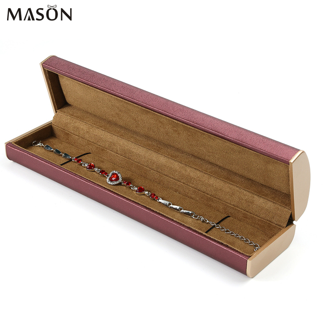 New Wholesale Jewelry Packaging Box Necklace Earrings Studs Travel Jewelry Storage Box Blue Leather Ring Box