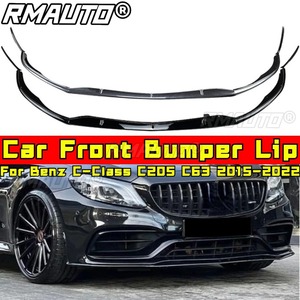 For Benz C-Class C205 C63 2015-2022 Exterior Accessories <b>Car</b> Front Bumper Lip Splitter <b>Diffuser</b> Spoiler Apron Chin Body Kit - Product Image 1