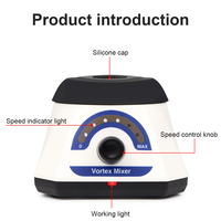 Mélangeur Vortex Portable Mini, Oscillateur de Laboratoire, Appareil de Mélange Manuel, Vitesse Variable, Moteur DC Sans Balais Scientifique