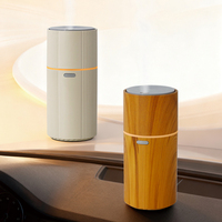 Diffuseur d'huiles essentielles d'aromathérapie à ultrasons, humidificateur d'air alimenté par batterie USB, en plastique, portable pour voiture, design simple et élégant