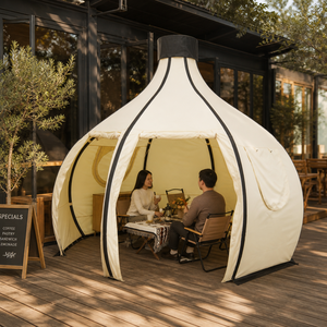 Carpa Yurt Familiar de Lujo, Domo Geodésico Tipo Cebolla para Glamping, Hotel Resort al Aire Libre, Toldo Resistente al Viento para Camping - Product Image 1