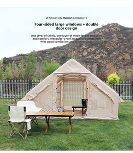 Cotton Waterproof Portable Summer Luxury Camping <b>Tent</b> for 3-4 People-High Quality Quick Automatic Opening 6.4 One Bedroom - Product Image 3