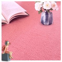 Tapis coloré doux mur à mur tapis uni noir rouge à poils hauts pour salle de jeux de divertissement sous-sol domestique