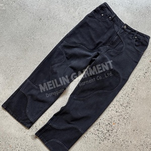 Pantalon en jean personnalisé 2025 – Coupe droite décontractée, design sur mesure, style jogger, coupé-cousu - Product Image 4
