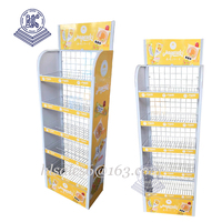 Support de sol en fer fil métallique crochet paniers snack bonbons croustilles stand noix sacs présentoir étagère