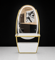 Mobilier de Salon de Coiffure Personnalisé : Solution Complète pour l'Aménagement de Salon avec Éclairage LED, Poste de Coiffage de Luxe, Écologique et Robuste