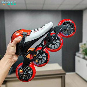 Scarpe Professionali per Pattinaggio di Velocità SeeMore in Fibra di Carbonio, <span class=keywords><strong>Pattini</strong></span> <span class=keywords><strong>da</strong></span> Gara Professionali con Ruote <span class=keywords><strong>da</strong></span> 4 * 90mm / 100mm / 110mm - Product Image 1
