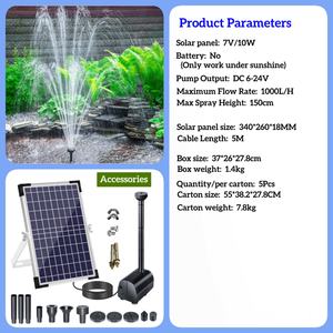 Fontaine d'eau <span class=keywords><strong>solaire</strong></span> OTHC SP100 pour jardin et système d'oxygénation pour bassin à poissons, matériau ABS, 10W 3.7V, étanche - Product Image 6