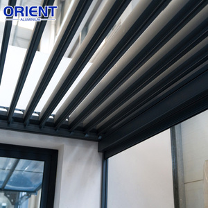 Pérgola de lujo moderna para exteriores Pabellón independiente a prueba de viento de aluminio para exteriores <span class=keywords><strong>con</strong></span> cortina a prueba de viento - Product Image 5