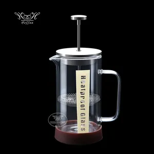 Borosilicate Glass French Press Coffee Maker Portable Travel Double Wall Glass French Press Coffee And Tea Maker Coffee Makers