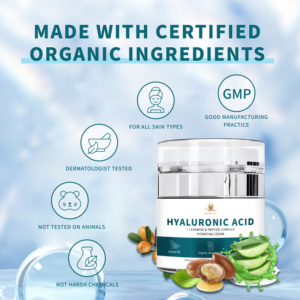 Private Label Anti invecchiamento rughe idratante idratante crema per il viso acido ialuronico - Product Image 5