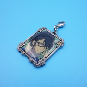 Custom Epoxy Metal Pendant <b>Anime</b> <b>Keychain</b> 35mm Antique Silver Zinc Alloy Printing Electroplating Business Gift Promotion - Product Image 4