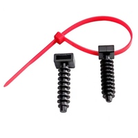 100 pièces/sac plastique Nylon plastique attache de câble support câble fil Zip attaches monte blanc et noir 8MM
