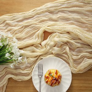 Mùa hè Anne của 90*180cm nhăn khăn bảng <span class=keywords><strong>RUNNER</strong></span> cho đám cưới sinh nhật đảng trang trí vải bảng <span class=keywords><strong>Runner</strong></span> - Product Image 4