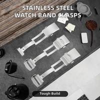 Nouveauté 2026 : Bracelets de montre en acier inoxydable avec fermoir papillon pliable, boucles métalliques pour accessoires de montres