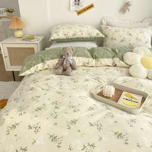 Juego de sábanas de algodón de cuatro piezas para cama floral pequeña de algodón novedad al por mayor 2023 - Product Image 2