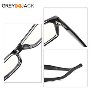 Lunettes anti-lumière bleue rectangulaires Greyjack, verres plats TR90, monture extra large pour femmes, style tendance - Product Image 3