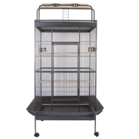 Grande Cage d'élevage d'oiseaux en acier écologique professionnelle en fer forgé perroquet Playtop Cage pour grands oiseaux boîte emballée transporteur