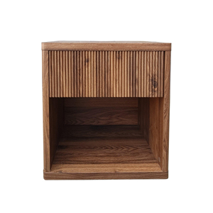 Night Stand Nightstand with Drawer Storage Fluted Bed Side <strong>Table</strong> End <strong>Table</strong> Large Modern Wide <strong>Bedside</strong> Stand <strong>Mid</strong> <strong>Century</strong> - Product Image 2