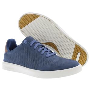 Scarpe da Uomo Cole Haan Grand Crosscourt Daily Blu Cina in Nabuk con Suola Avorio - Product Image 4