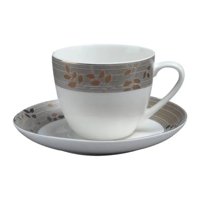 Coffee Cups European Style Unique Fine Bone China Coffee Cup And Saucer Set