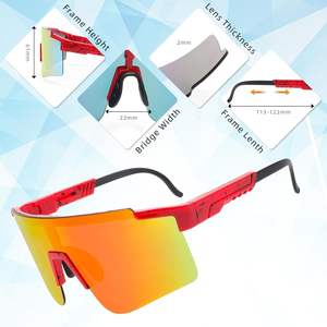Moda marco cuadrado negro polarizado Uv400 bicicleta ciclismo de gran tamaño al aire libre correr gafas deportivas gafas de sol - Product Image 6