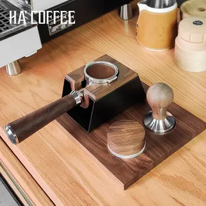 Filtro de café de madera, soporte de compactador de Café Manual, avanzada, sólida, rectangular