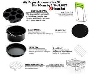 Juego de Revestimientos para Freidora de Aire de Acero Inoxidable al por Mayor, Aptos para Alimentos, Antiadherentes, Accesorios para Horno - Product Image 2