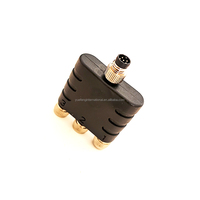 Connecteur circulaire blindé IP67 plaqué or 6 broches M8 prise A-code prise soudure étanche moulé M8 6pin connecteur adaptateur
