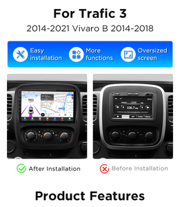 Junsun Autoradio Android Qualcomm Chip pour Renault <span class=keywords><strong>Trafic</strong></span> 3 2014-2021 Opel Vivaro B 2014-2018 Apple CarPlay Stereo 360 Camera - Product Image 2
