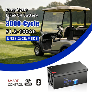 51.2V100Ah 3000 + รอบการเปลี่ยนแบตเตอรี่ลิเธียม LiFePO4ขนาดเล็กรถกอล์ฟ (105AH 300AH 200AH) พร้อมแอปอัจฉริยะที่ชาร์จเร็ว - Product Image 2