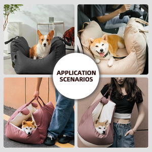 Venta caliente asiento de coche para perros bolsa para mascotas cama de viaje para mascotas pequeñas y medianas lavables asiento de coche para perros - Product Image 4