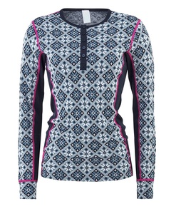 <span class=keywords><strong>Sous</strong></span>-vêtements thermiques en laine mérinos pour femmes, chemise à manches longues Henley, laine mérinos jacquard, ensembles de <span class=keywords><strong>sous</strong></span>-vêtements thermiques à manches longues - Product Image 2