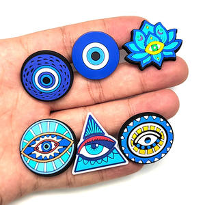 Groothandel Schoen Accessoires Decoraties Zacht Pvc Boze Oog Diy Schoen Bloem Afneembare Rubber Pvc Diy Schoenen Bedels - Product Image 5