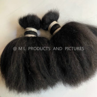 Cheveux de Yak vierges 2026, Cheveux de queue de Yak, Couleur noire naturelle, 10''-12'', Commande d'échantillon 100g