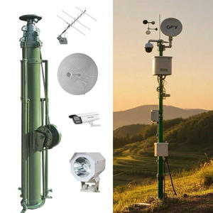 Mástil telescópico de antena de manivela manual de 5m y 50kg, CCTV e iluminación para tierra y vehículo - Product Image 2